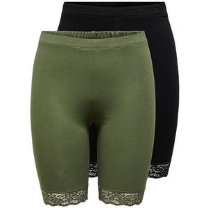 JACQUELINE de YONG Leggings Kurze Leggings Hose JDYSALLY LACE SHORTS 2er Pack (2-tlg) JDYSALLY LACE SHORTS 2-PACK JRS