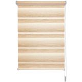 Doppelrollo Farbverlauf, Liedeco, Lichtschutz, ohne Bohren, Klemmfix