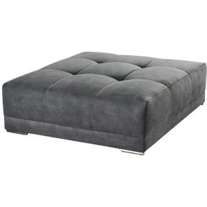 luma-home Polsterhocker 15139 (XXL-Hocker 120x120 cm mit Federkernpolsterung, passend zum Big Sofa), Mikrofaserstoff Grau