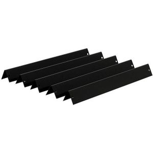 BBQ-Toro Gasgrill porzellanemaillierte Flammenverteiler Set (5 Stück), 38,9 x 6,6cm