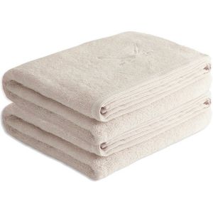 Sansibar Sylt Badetücher Sansibar Sylt Badetuch Saunatuch 2er Set Frottier-Serie „Classic“, (2-St), hochwertig gesticktes Sansibar Säbel-Logo, hautfreundlich