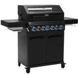 TAINO Gasgrill, PLATINUM YAMARA DARK 4+2, Gusseisenrost, Backburner, Sear-Brenner
