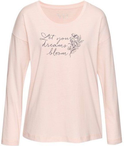 Vivance Dreams Pyjamaoberteil mit Frontdruck