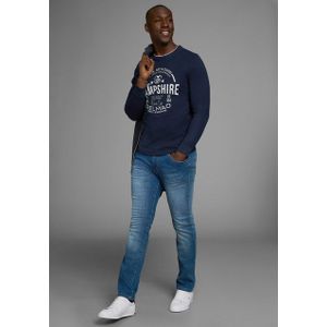 DELMAO Langarmshirt mit modernem Print - NEUE KOLLEKTION