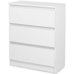 Roysson Home Kommode mit 3 Schubladen 70cm: Weiß