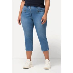 Ulla Popken 7/8-Hose 7/8-Jeans Mony Elastikbund Reißverschlusstaschen