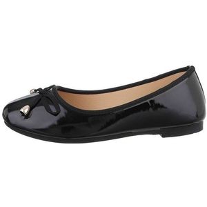 Ital-Design Damen Freizeit Ballerina (85894100) Blockabsatz Klassische Ballerinas in Schwarz