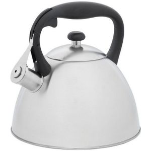 RESTO Kitchenware Wasserkessel Gemini, Flötenkessel 3 l mit wärmespeicherndem Boden im Geschenkkarton, Edelstahl (1-tlg), mit ergonomischem, wärmeableitenden Bakelit-Griff