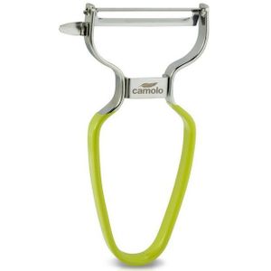 Camolo Sparschäler Universal Gemüseschäler ultrascharf Grün, Edelstahl 18/10, Pendelschäler, Klinge wechselbar
