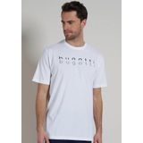 bugatti T-Shirt Kurzarm, Rundhalsausschnitt, bugatti-Schriftzug vorn