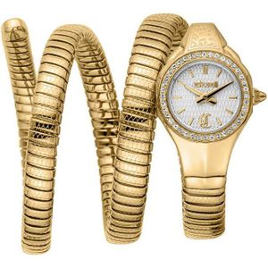 Just Cavalli Time Quarzuhr Signature Snake JC1L355M0025, Armbanduhr, Damenuhr, Edelstahlarmband, analog, Kristallsteine