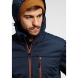 Polarino Softshelljacke wasserabweisend, winddicht, fleecegefütterte Kapuze, atmungsaktiv