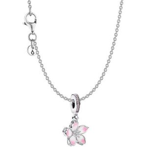 Pandora Kette mit Anhänger Silber Geschenkset Kirschblüte