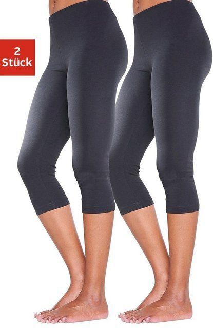 vivance active Caprileggings (2er-Pack) mit Gummibund, Loungewear
