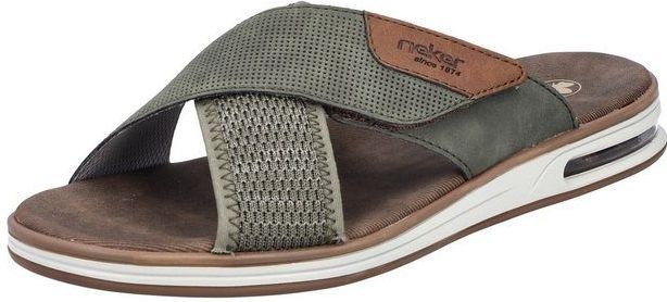 Rieker Pantolette, Sommerschuh, Strandschuh, Schlappen, Hausschuh mit Klettverschluss