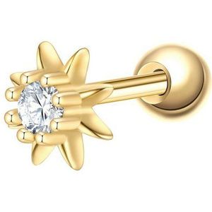 Glanzstücke München Single-Ohrstecker Blume gelbgold
