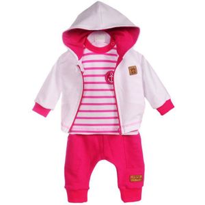 La Bortini Langarmshirt & Hose Kapuzenjacke Shirt und Hose Baby und Kinder Anzug 3Tlg elastisch, gestreift, 50 56 62 68 74 80 86 92 98
