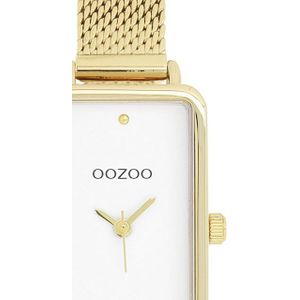 OOZOO Quarzuhr Oozoo Damen Armbanduhr Timepieces Analog, (Analoguhr), Damenuhr rechteckig, extragroß (19x31mm) Metallarmband, Fashion-Style