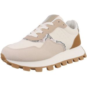 Ital-Design Damen Low-Top Freizeit Sneaker (88930538) Keilabsatz/Wedge Sneakers Low in Beige