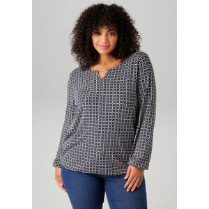 Aniston PLUS Langarmshirt mit grafischem Alloverdruck - NEUE KOLLEKTION