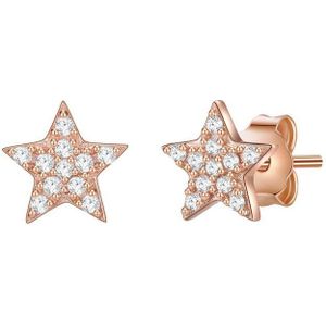 Lulu & Jane Paar Ohrstecker Stern roségold, mit Zirkonia