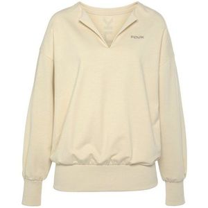 FCUK Sweatshirt (1-tlg) Sweatshirt mit V-Ausschnitt und großen Rückenprint, Loungeanzug