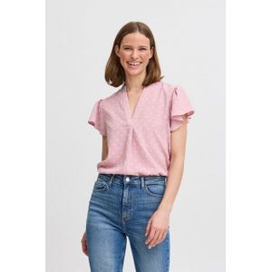 b.young Kurzarmbluse BYJELENA Moderne Bluse mit Flügelärmel