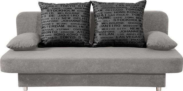 COLLECTION AB Schlafsofa Ulla inkl. Bettfunktion und Bettkasten, Schlafsofa,Bettfunktion,Bettkasten,inkl. Rückenkissen,Armlehnekissen