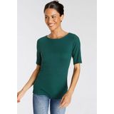 Boysen's Kurzarmshirt sehr figurbetonte Passform, elastische Rippware