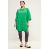 Studio Untold Hemdbluse Long-Musselinhemd oversized Hemdkragen Halbarm