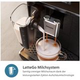 Philips Kaffeevollautomat EP2333/40 2300 Series, 4 Kaffeespezialitäten, mit LatteGo-Milchsystem, Weiß und Chrom