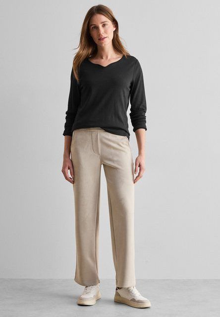 Cecil Langarmshirt aus softem Materialmix