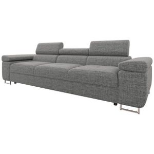 MIRJAN24 Sofa Torezio 3, Einstellbare Kopfstützen, 263x102x70-90 cm