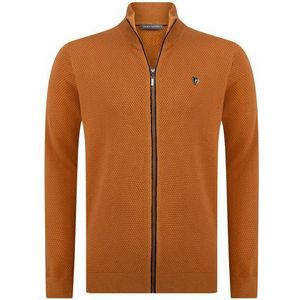 Jacey Quinn Cardigan Honeycomb Braid Zipper Cardigan