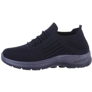 Ital-Design Damen Low-Top Freizeit Sneaker (88791637) Flach Sneakers Low in Dunkelblau