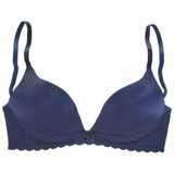 LASCANA Push-up-BH ohne Bügel, mit extra flachen Kanten und feiner Spitze, Dessous
