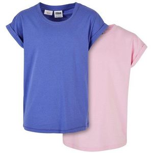 URBAN CLASSICS T-Shirt Urban Classics Damen Girls Organic Extended Shoulder Tee 2-Pack (1-tlg)