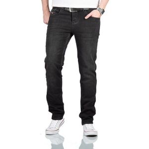 Alessandro Salvarini Straight-Jeans ASArcilio mit Knopfleiste