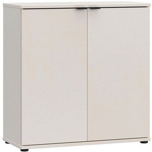 FORTE Kommode GANYMEDE, Sandfarben, B 80 x H 82 x T 34 cm., 2 Türen