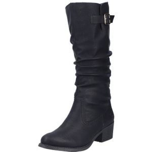 Rieker Winterstiefel, Langschaftstiefel, Blockabsatz, Innenreißverschluss, slouchy Schaft