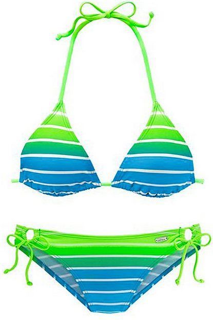 Venice Beach Triangel-Bikini mit Farbverlauf, regulierbares Top, mit herausnehmbaren Cups