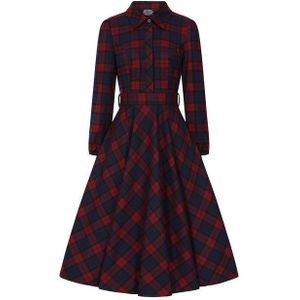 Hearts & Roses London A-Linien-Kleid Kim Tartan Retro Vintage Fit-N-Flare 50er