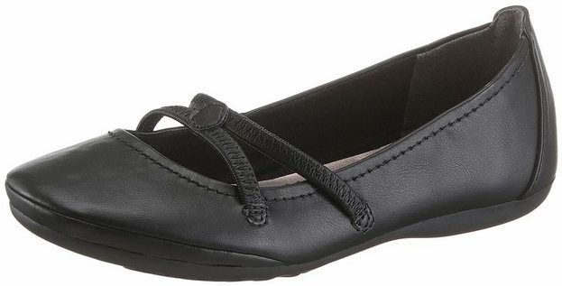 Tamaris Caterina Ballerina Flats, Festtagsmode, Slipper mit Gummizugriemchen