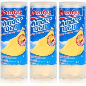 SPONTEX Spontex Wundertuch - Reinigt, Trocknet und Poliert (3er Pack) Reinigungstücher