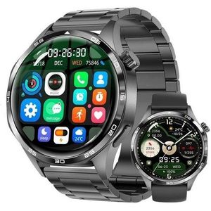 MEGAGOODS GT5 Pro Smartwatch Herren AMOLED GPS NFC wasserdicht Grau DE. Smartwatch, Moderne Technologie am Handgelenk