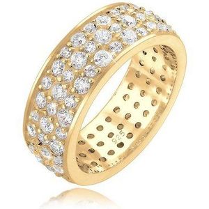 Elli Premium Fingerring Microsetting Zirkonia Weiß 925 Sterling Silber