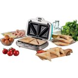 Ariete 3-in-1-Sandwichmaker Party Time 1972B, Cookie-Maker, 700 W, für Sandwiches, Muffins und Donats, blau