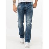 Rock Creek Straight-Jeans Herren Jeans Stonewashed Blau RC-2282