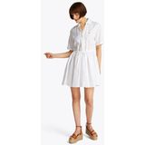 Tommy Hilfiger Hemdblusenkleid ESS LINEN S/S SHORT DRESS mit Tunnelzug in der Taille, mit Rückenfalte,kühlendes Premium Leinen