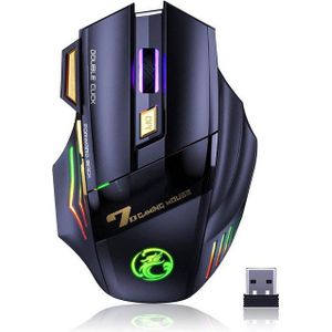 DOPWii Wireless Gaming Maus,mit 2.4G USB-Empfänger,3 einstellbar DPI,7 Tasten Maus